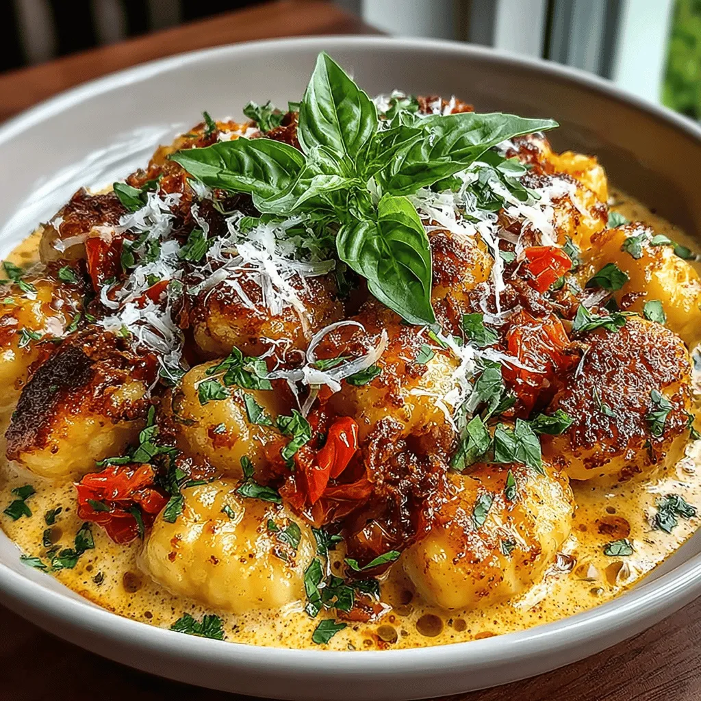 Indulge in the rich and comforting flavors of Roasted Red Pepper Gnocchi Delights, a dish that embodies the essence of Italian cuisine while offering a unique twist. This creamy gnocchi recipe is enhanced by the natural sweetness of roasted red peppers and the tangy depth of Parmesan cheese, making it an ideal choice for a cozy family dinner or an impressive meal for entertaining guests. With its simple yet flavorful ingredients and straightforward instructions, this delightful dish promises not only to satisfy your hunger but also to provide a feast for both the eyes and the palate.