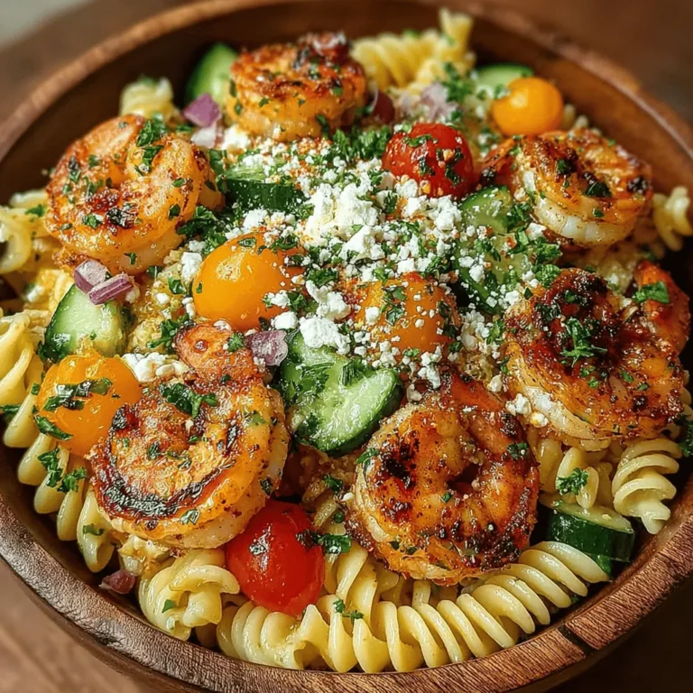 As the summer sun shines brightly, it beckons us to enjoy vibrant, fresh meals that celebrate the season. One dish that perfectly captures this essence is the Savory Sunshine Grilled Garlic Shrimp Pasta Salad. This delightful recipe combines the smoky richness of grilled shrimp with the al dente texture of pasta, all tossed in a medley of fresh vegetables and fragrant herbs. Whether you're hosting a backyard barbecue or simply enjoying a light meal on a warm evening, this pasta salad is sure to impress both family and friends.