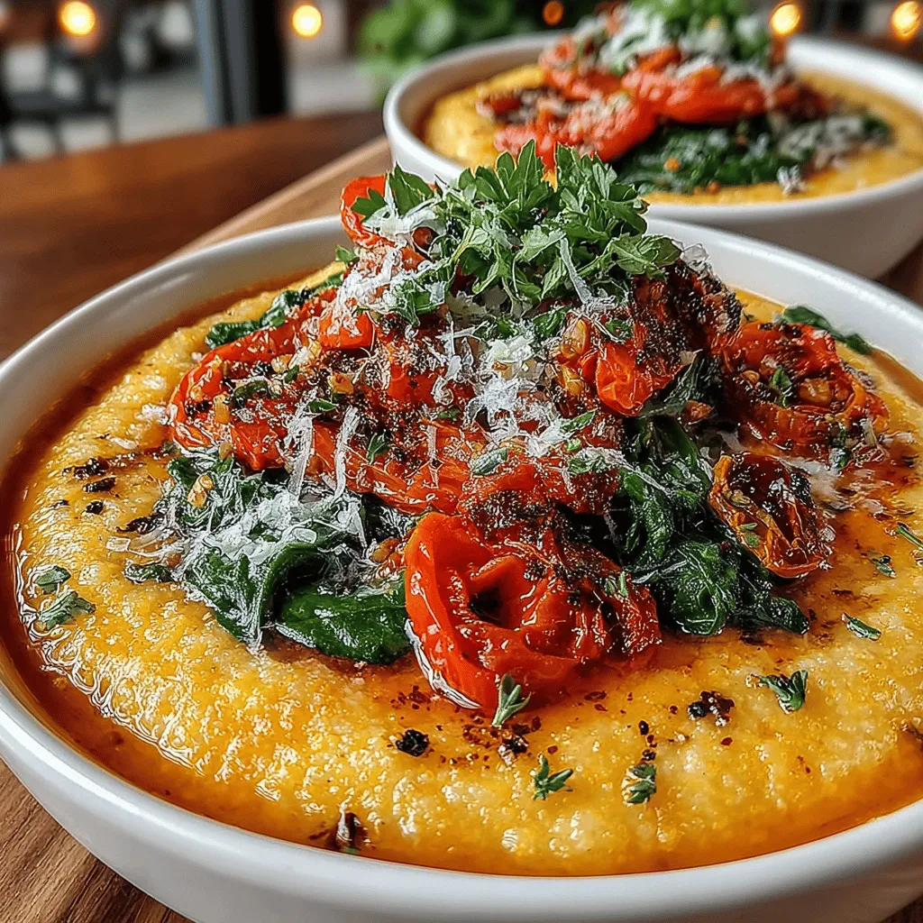 Discover the delightful fusion of flavors in our Velvety Roasted Red Pepper Polenta Bowls—a perfect dish for cozy dinners or meal prep. This recipe combines creamy polenta with roasted red peppers, creating a satisfying and nourishing meal that's both vegetarian and easily adaptable for vegan diets. With a preparation time of just 15 minutes and a total cook time of 1 hour, this dish serves four and is packed with vibrant colors and flavors that will brighten up your table. As we delve into the details of this delicious recipe, you’ll see how easy it is to prepare a feast that delights the senses while offering a nutritious touch that is essential for any balanced diet.