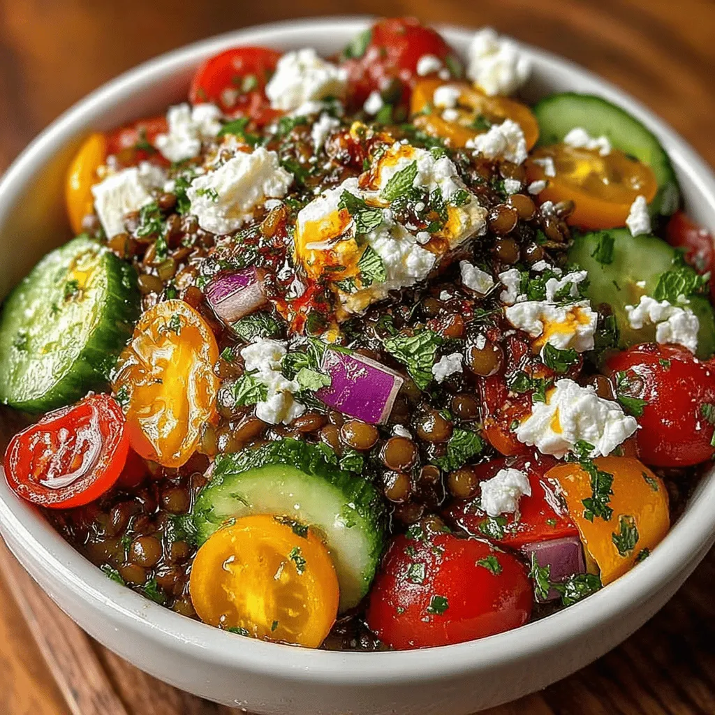 In today’s fast-paced world, finding a nutritious and refreshing meal can often feel like a daunting task, especially during the sweltering summer months. As temperatures rise, so does the desire for light, invigorating dishes that don’t compromise on flavor or nutritional value. Enter the Chilled Mediterranean Lentil & Feta Bowl—an exquisite dish that harmoniously combines the wholesome goodness of lentils with vibrant, fresh vegetables and the creamy richness of feta cheese. This recipe is not just a feast for the palate; it’s also a celebration of health, making it the perfect choice for hot summer days or a light lunch option.