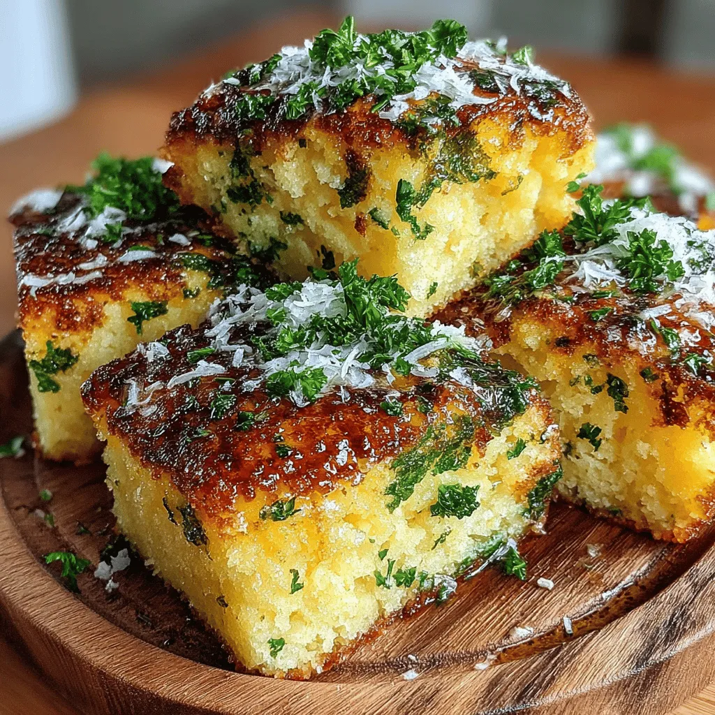 Polenta, a dish with roots in Italian cuisine, is beloved for its versatility and comforting qualities. Made from ground cornmeal, polenta can be served creamy, baked, grilled, or fried, adapting beautifully to a myriad of flavor profiles. Its innate ability to absorb flavors makes it a perfect canvas for both savory and sweet toppings, allowing home cooks to get creative in the kitchen. Among the many ways to enjoy polenta, Golden Parmesan Herb Polenta Squares stand out as a delightful option that doubles as an appetizer or a side dish, sure to impress friends and family alike.