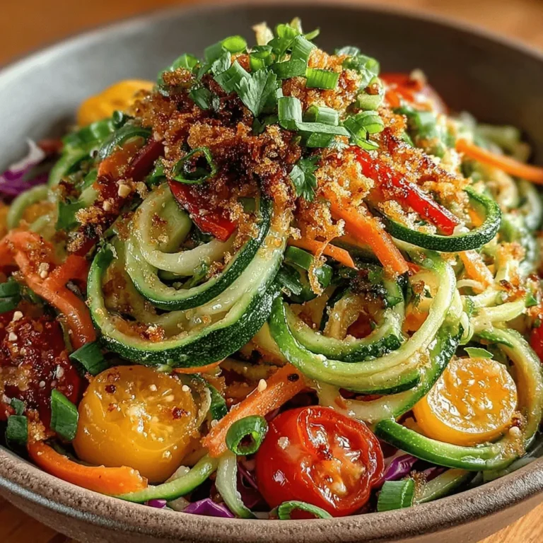 In a world where healthy eating often feels like a chore, the Crunchy Zucchini & Carrot Noodle Salad serves as a delightful exception. This vibrant and colorful dish not only tantalizes the taste buds but also packs a nutritious punch. Perfect for a light lunch, a side dish, or a refreshing meal on a warm day, this salad is a celebration of fresh vegetables and a zesty dressing. In this article, we will explore the ingredients, preparation steps, and nutritional benefits of this salad, ensuring you have all the information needed to create this culinary masterpiece.