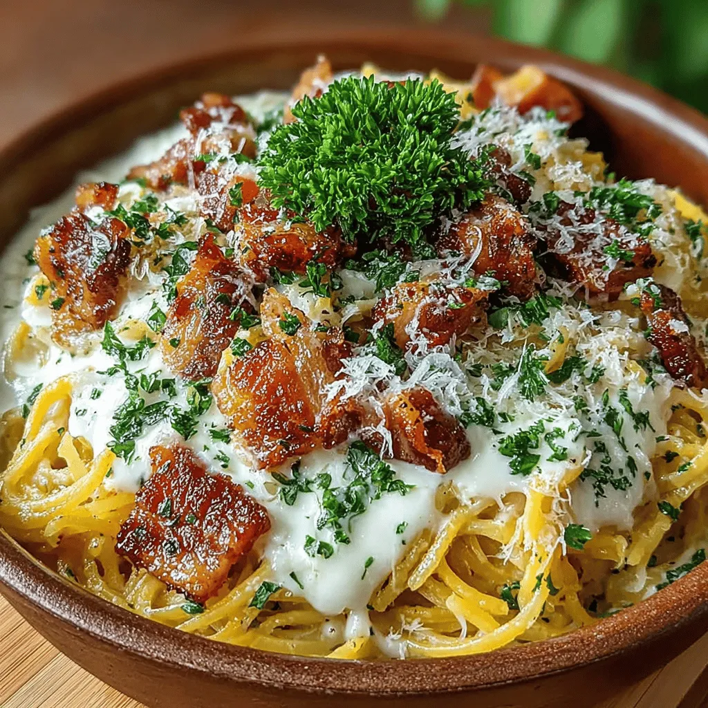 In the world of healthy eating, spaghetti squash has emerged as a beloved alternative to traditional pasta. This versatile vegetable is not only low in carbohydrates but also rich in vitamins and nutrients, making it a fantastic choice for those seeking a healthier lifestyle without sacrificing flavor. When combined with a creamy Alfredo sauce and topped with crispy bacon, spaghetti squash transforms into a decadent dish that satisfies both the palate and the conscience.