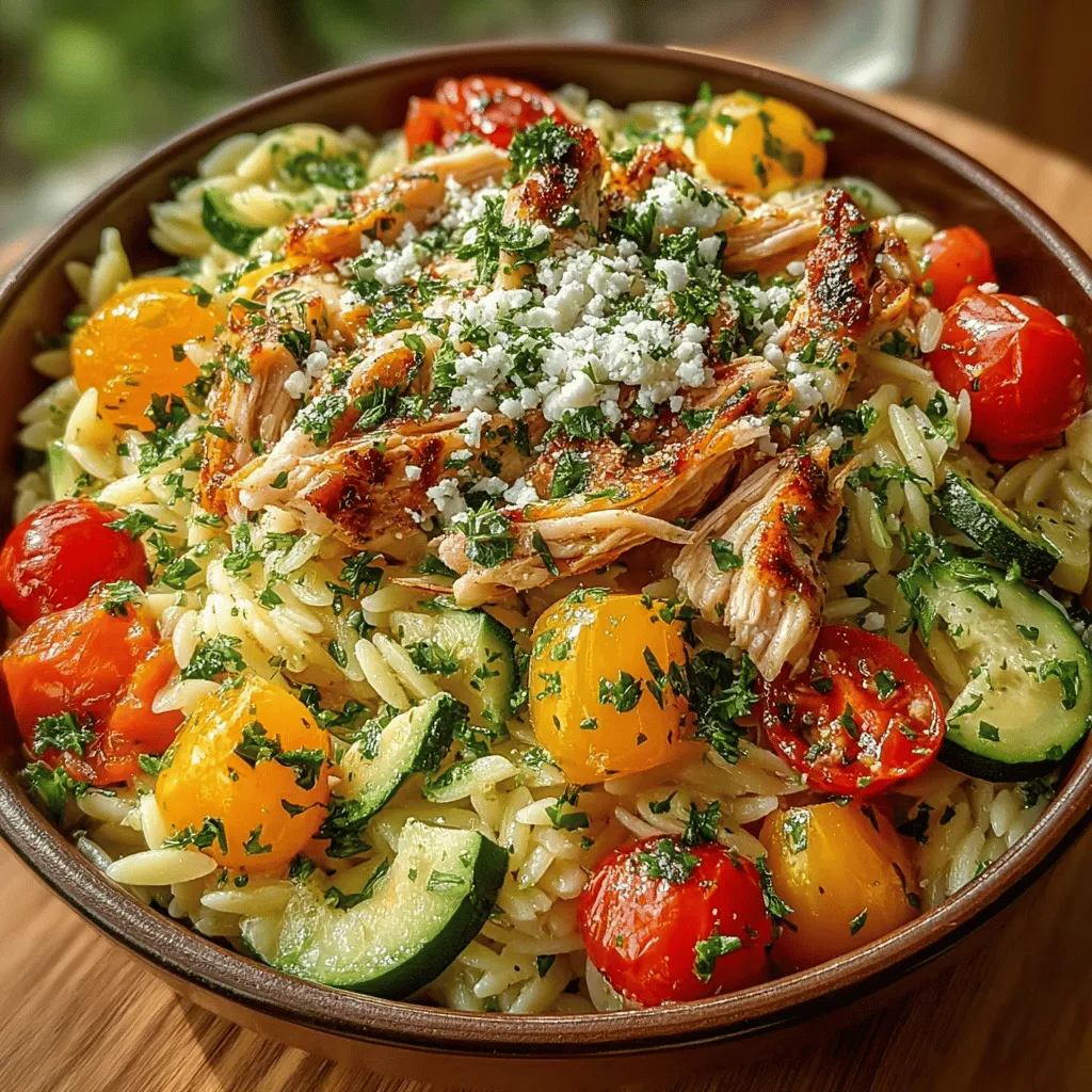 As the temperatures rise and the days grow longer, nothing quite hits the spot like a refreshing, light meal. Enter the Chilled Citrus Herb Chicken & Veggie Orzo, a dish that perfectly balances vibrant flavors and wholesome ingredients. This recipe is not just a treat for the palate; it's a feast for the eyes, showcasing a medley of colorful vegetables and succulent chicken, all enveloped in a zesty dressing that invigorates each bite. Whether you're hosting a summer gathering, preparing a meal prep for the week, or simply seeking a satisfying dinner, this dish is versatile enough to cater to any occasion.