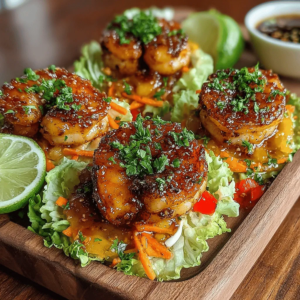 In the realm of vibrant and refreshing meals, Spicy Shrimp Lettuce Wraps with Sweet Peach Glaze stand out as a delectable choice that perfectly balances flavor and health. These wraps are not just a feast for the taste buds but also a visual delight, making them an ideal dish for gatherings or a light dinner. Packed with protein from the shrimp, complemented by the sweetness of peaches, and wrapped in crisp lettuce, this recipe is a celebration of textures and tastes.