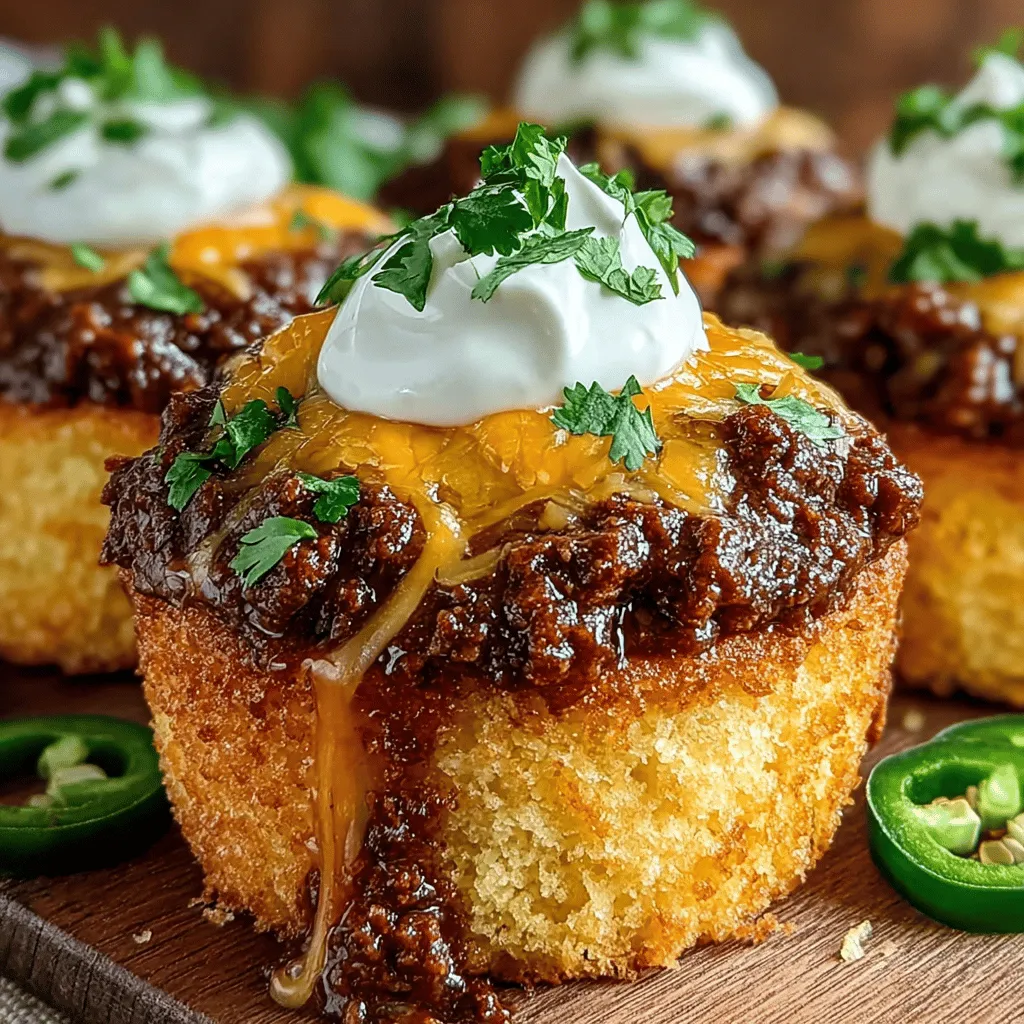 If you’re on the lookout for a dish that perfectly marries comfort food with a delightful twist, look no further than Loaded Chili Cheese Cornbread Muffins. This recipe encapsulates the heartwarming essence of cornbread, elevating it with the savory depth of chili and the creamy richness of cheese. The result? A muffin that’s not only delicious but also packed with flavor, making it an instant crowd-pleaser.