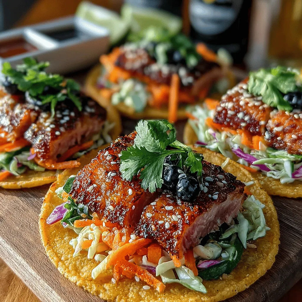 Tuna tacos with blueberry slaw offer a delightful fusion of flavors and textures, bringing a fresh twist to traditional taco recipes. This innovative dish not only showcases the rich taste of sushi-grade tuna but also incorporates the vibrant sweetness of blueberries, resulting in a unique and satisfying meal. Perfect for summer gatherings or a quick weeknight dinner, these tacos are healthy, easy to prepare, and visually appealing. In this article, we’ll explore the ingredients, preparation steps, and the wonderful health benefits of this innovative dish.