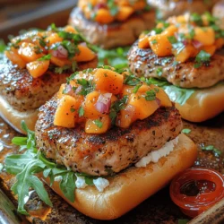 As culinary trends evolve, sliders have emerged as a favorite among food enthusiasts, celebrated for their versatility and bite-sized appeal. These mini burgers not only offer a delightful way to showcase different flavor profiles but also provide an opportunity to experiment with seasonal ingredients. The Zesty Peach Sliders take this innovation a step further by marrying savory turkey patties with the sweet, juicy essence of ripe peaches. This unique combination makes them an ideal choice for summer gatherings, casual meals, or any occasion that calls for a refreshing twist on a classic favorite.