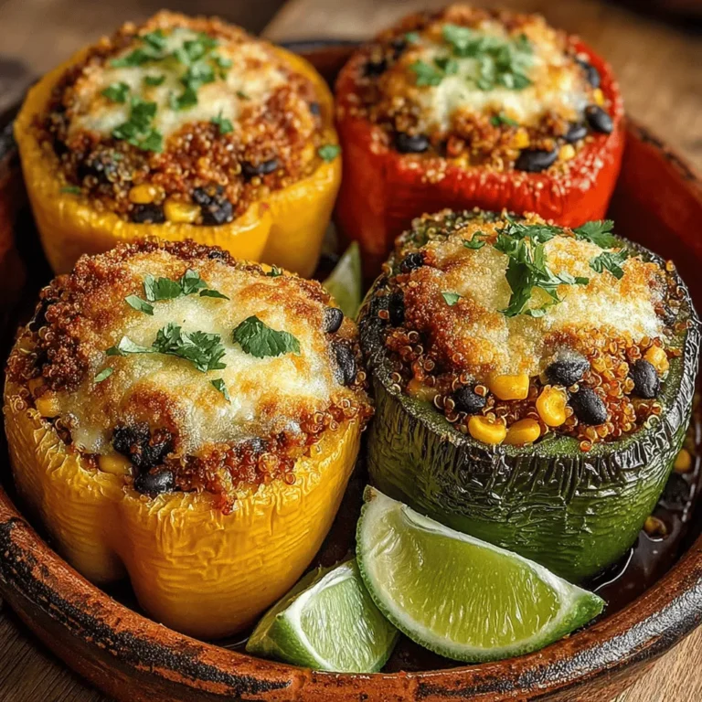 Quinoa Fiesta Stuffed Bell Peppers are not just a dish; they are a vibrant celebration of flavors and nutrition. This recipe takes the humble bell pepper and transforms it into a colorful vessel brimming with a savory quinoa filling, making it an appealing choice for anyone seeking a nourishing meal. Whether you’re a busy professional, a dedicated parent, or someone simply looking to add more plant-based meals into your diet, these stuffed peppers are a delightful option that can be served for lunch, dinner, or even as a festive party dish.
