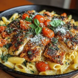 When it comes to comforting, crowd-pleasing meals, few dishes capture the heart quite like Baked Feta Tomato Pasta with Chicken. This recipe has gained immense popularity for its simple yet flavorful combination of ingredients that come together to create a dish bursting with warmth and richness. I still remember the first time I stumbled upon this culinary gem—sitting at home on a chilly evening, I craved something that would warm me from the inside out. After a quick survey of my fridge, I found a block of feta and a pint of cherry tomatoes that had been lingering there a bit too long. A swift search for recipes led me to this delightful creation, and I was instantly hooked.