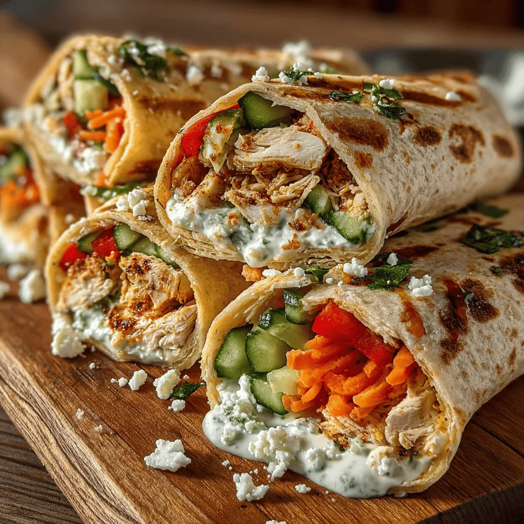In the ever-evolving landscape of modern cuisine, wraps have emerged as a beloved staple, celebrated for their versatility and convenience. They seamlessly blend flavors from diverse culinary traditions, making them an ideal choice for anyone seeking a quick yet satisfying meal. Among the myriad of wrap options, <strong>Basil Bliss Chicken Wraps</strong> stand out as a healthy, delicious, and uncomplicated recipe that caters to various dietary preferences and lifestyles.” /></p>
</p>
<h2>Optional Grilling or Toasting for Enhanced Flavor</h2>
</p>
<h3>Benefits of Grilling</h3>
</p>
<p>Grilling your Basil Bliss Chicken Wraps can take them to the next level by adding a smoky flavor that enhances the overall eating experience. The direct heat of the grill creates a slight char on the outside of the wrap, contributing to a more complex texture and taste. Additionally, grilling helps to seal in the flavors of the chicken and vegetables, making each bite even more satisfying. Whether you choose to grill them outdoors or use a stovetop grill pan, this step can elevate your wraps from a simple meal to a gourmet delight.</p>
</p>
<h3>Instructions for Grilling</h3>
</p>
<p>To achieve the perfect grilled wrap, follow these detailed instructions:</p>
</p>
<p>1. <strong>Preheat the Grill</strong>: Begin by preheating your grill to medium-high heat, approximately 375°F to 400°F (190°C to 204°C). If using a grill pan, heat it over medium heat on your stovetop.</p>
</p>
<p>2. <strong>Prepare the Wraps</strong>: Assemble your Basil Bliss Chicken Wraps as per your original recipe instructions. Be sure to securely wrap each one so that the fillings do not spill out during grilling.</p>
</p>
<p>3. <strong>Oil the Grill Grates</strong>: Lightly oil the grill grates to prevent the wraps from sticking. You can use a paper towel dipped in vegetable oil or a non-stick grilling spray.</p>
</p>
<p>4. <strong>Grill the Wraps</strong>: Carefully place the assembled wraps on the preheated grill. Grill for about 3-4 minutes on each side, or until the wraps are golden brown and have grill marks. If using a grill pan, press down slightly on the wraps with a spatula for even grilling.</p>
</p>
<p>5. <strong>Check for Doneness</strong>: Ensure that the chicken is heated through and the vegetables are tender. You can open up a wrap to check if necessary.</p>
</p>
<p>6. <strong>Rest and Serve</strong>: Once grilled, remove the wraps from the grill and let them rest for a minute. This allows the juices to redistribute, ensuring a juicy and flavorful bite.</p>
</p>
<h2>Serving Suggestions</h2>
</p>
<h3>Presentation Ideas</h3>
</p>
<p>When it comes to serving your Basil Bliss Chicken Wraps, presentation can enhance the dining experience. Here are some creative ways to serve:</p>
</p>
<p>– <strong>Garnishing Options</strong>: Sprinkle freshly chopped herbs like basil or parsley over the wraps for a pop of color. You can also add a squeeze of lemon or lime juice on top for a fresh, zesty finish.</p>
</p>
<p>– <strong>Serving with Sides</strong>: Consider serving the wraps with a side of yogurt dip, such as tzatziki or a simple garlic yogurt sauce. A fresh salad with mixed greens, cherry tomatoes, and a light vinaigrette complements the wraps beautifully.</p>
</p>
<p>– <strong>Plating</strong>: Cut the wraps in half diagonally and arrange them on a colorful platter. You can also serve them with toothpicks for easy handling, especially if you’re serving them as appetizers.</p>
</p>
<h3>Pairing Suggestions</h3>
</p>
<p>Pairing your Basil Bliss Chicken Wraps with the right beverages and side dishes can elevate the meal. Here are some great options:</p>
</p>
<p>– <strong>Beverages</strong>: Herbal teas, such as mint or chamomile, provide a refreshing contrast to the savory flavors of the wraps. Light white wines, such as Sauvignon Blanc or Pinot Grigio, also pair well.</p>
</p>
<p>– <strong>Side Dishes</strong>: Light soups, like a vegetable or tomato basil soup, make for a comforting side. You could also consider serving a refreshing cucumber salad drizzled with a tangy dressing to balance the meal.</p>
</p>
<h2>Nutritional Value of Basil Bliss Chicken Wraps</h2>
</p>
<h3>Caloric Information</h3>
</p>
<p>Each serving of Basil Bliss Chicken Wraps contains approximately 350-400 calories, depending on the specific ingredients used and portion sizes. Here’s a basic macronutrient breakdown for one wrap:</p>
</p>
<p>– <strong>Proteins</strong>: 25g</p>
<p>– <strong>Fats</strong>: 10g</p>
<p>– <strong>Carbohydrates</strong>: 40g</p>
</p>
<p>This breakdown shows that the wraps are a balanced meal option, providing lean protein from the chicken, healthy fats from any added avocado or dressing, and carbohydrates from the wrap and vegetables.</p>
</p>
<h3>Health Benefits Summary</h3>
</p>
<p>The Basil Bliss Chicken Wraps are not only delicious but also packed with health benefits. The combination of lean chicken and fresh vegetables provides:</p>
</p>
<p>– <strong>High Protein Content</strong>: Great for muscle repair and growth, making them an excellent choice for post-workout meals.</p>
<p>– <strong>Rich in Vitamins and Minerals</strong>: The inclusion of fresh herbs and vegetables ensures a good intake of essential nutrients such as vitamins A and C, fiber, and antioxidants.</p>
<p>– <strong>Low in Saturated Fats</strong>: By using lean chicken and whole-grain wraps, these wraps are a heart-healthy option that can fit into many dietary plans.</p>
</p>
<h2>Culinary Variations and Modifications</h2>
</p>
<h3>Alternative Proteins</h3>
</p>
<p>For those looking to modify the Basil Bliss Chicken Wraps, there are plenty of alternative protein options to cater to different dietary preferences:</p>
</p>
<p>– <strong>Turkey</strong>: Substitute chicken with ground turkey or slices of turkey breast for a leaner protein option.</p>
<p>– <strong>Tofu</strong>: For a vegetarian or vegan version, marinate firm tofu in your favorite seasonings and grill or sauté it until golden.</p>
<p>– <strong>Chickpeas</strong>: For a plant-based protein, mashed chickpeas mixed with spices can create a delicious filling that’s both satisfying and nutritious.</p>
</p>
<h3>Flavor Variations</h3>
</p>
<p>Don’t hesitate to play around with the flavor profile of your wraps. Here are some ideas:</p>
</p>
<p>– <strong>Additional Herbs</strong>: Incorporate herbs like cilantro or mint to introduce new flavors that complement the existing ingredients.</p>
<p>– <strong>Spices</strong>: Experiment with spices such as cumin, paprika, or chili powder to add warmth and depth to the chicken or tofu filling.</p>
</p>
<h3>Seasonal Vegetable Swaps</h3>
</p>
<p>Taking advantage of seasonal vegetables can enhance the taste and freshness of your Basil Bliss Chicken Wraps. Consider:</p>
</p>
<p>– <strong>Spring</strong>: Use asparagus or snap peas for a crisp texture.</p>
<p>– <strong>Summer</strong>: Add in fresh corn or zucchini for a sweet, summery touch.</p>
<p>– <strong>Fall</strong>: Incorporate roasted butternut squash or sweet potatoes for added warmth and flavor.</p>
<p>– <strong>Winter</strong>: Include hearty greens like kale or collard greens for a winter twist.</p>
</p>
<h2>Conclusion</h2>
</p>
<p>Basil Bliss Chicken Wraps are a fantastic meal option that combines health, flavor, and versatility. Not only are they easy to prepare, but they also allow for endless customization based on your taste preferences and seasonal ingredients. Whether you’re looking for a quick lunch, a healthy dinner, or a dish to impress guests, these wraps deliver on all fronts.</p>
</p>
<p>With their fresh ingredients, robust flavors, and nutritional benefits, we encourage you to try making Basil Bliss Chicken Wraps at home. Enjoy the delightful combination of textures and tastes, and feel free to experiment with various ingredients and methods to make this recipe your own. Perfect for any occasion, these wraps will surely become a favorite in your meal rotation.</p>
</div>