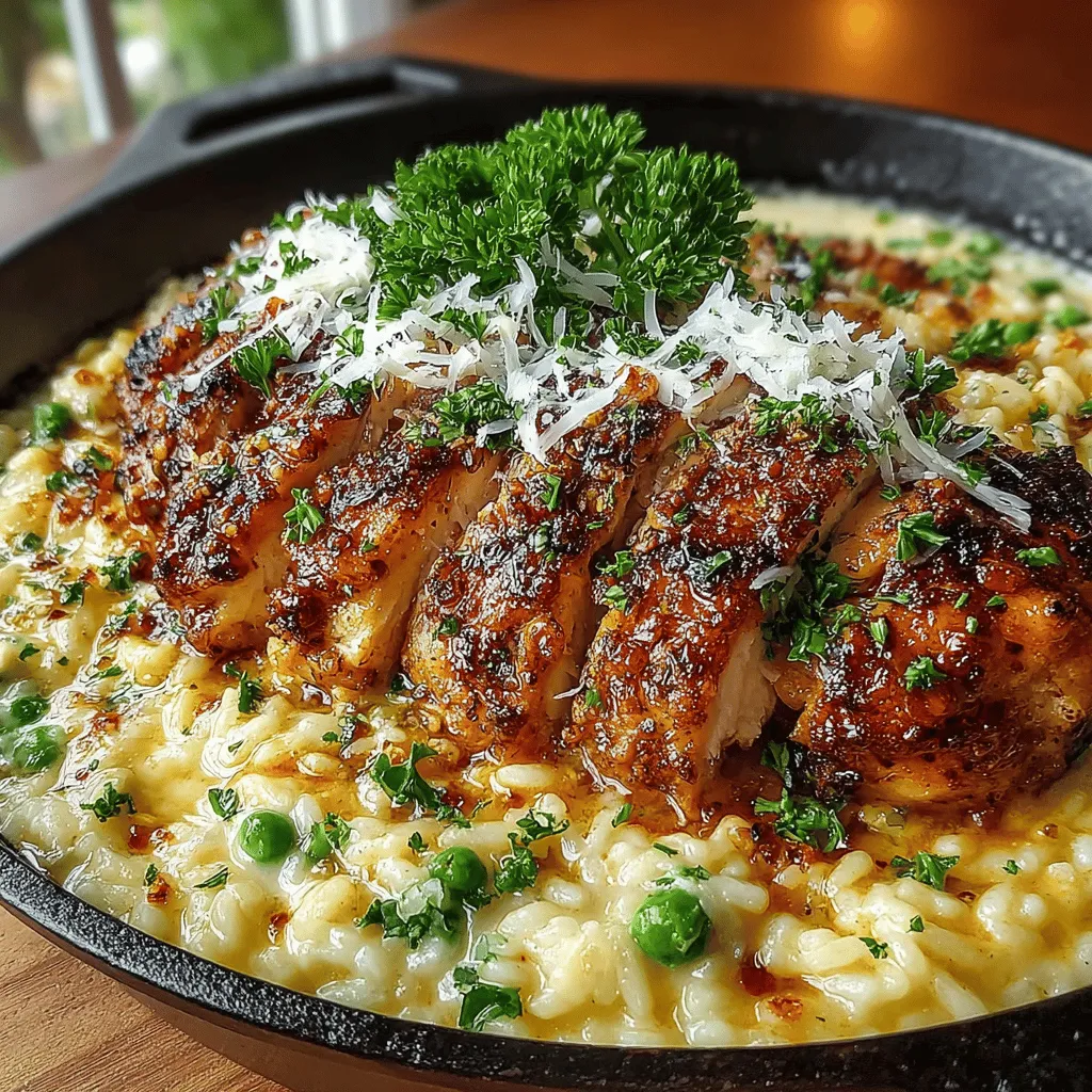The heart of any great dish is its ingredients, and the Creamy Garlic Chicken & Pea Risotto is no exception. Here’s what you’ll need to create this mouthwatering meal: