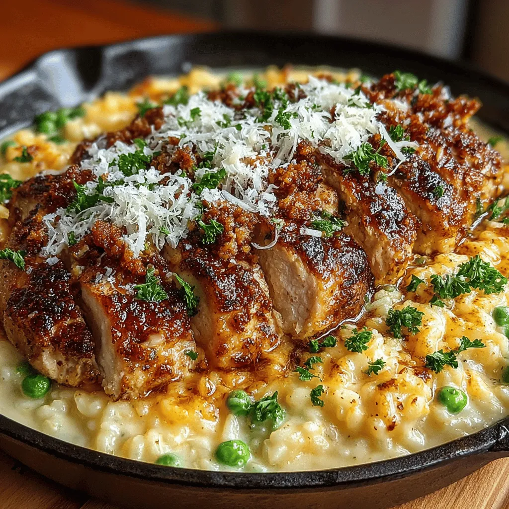 The heart of any great dish is its ingredients, and the Creamy Garlic Chicken & Pea Risotto is no exception. Here’s what you’ll need to create this mouthwatering meal: