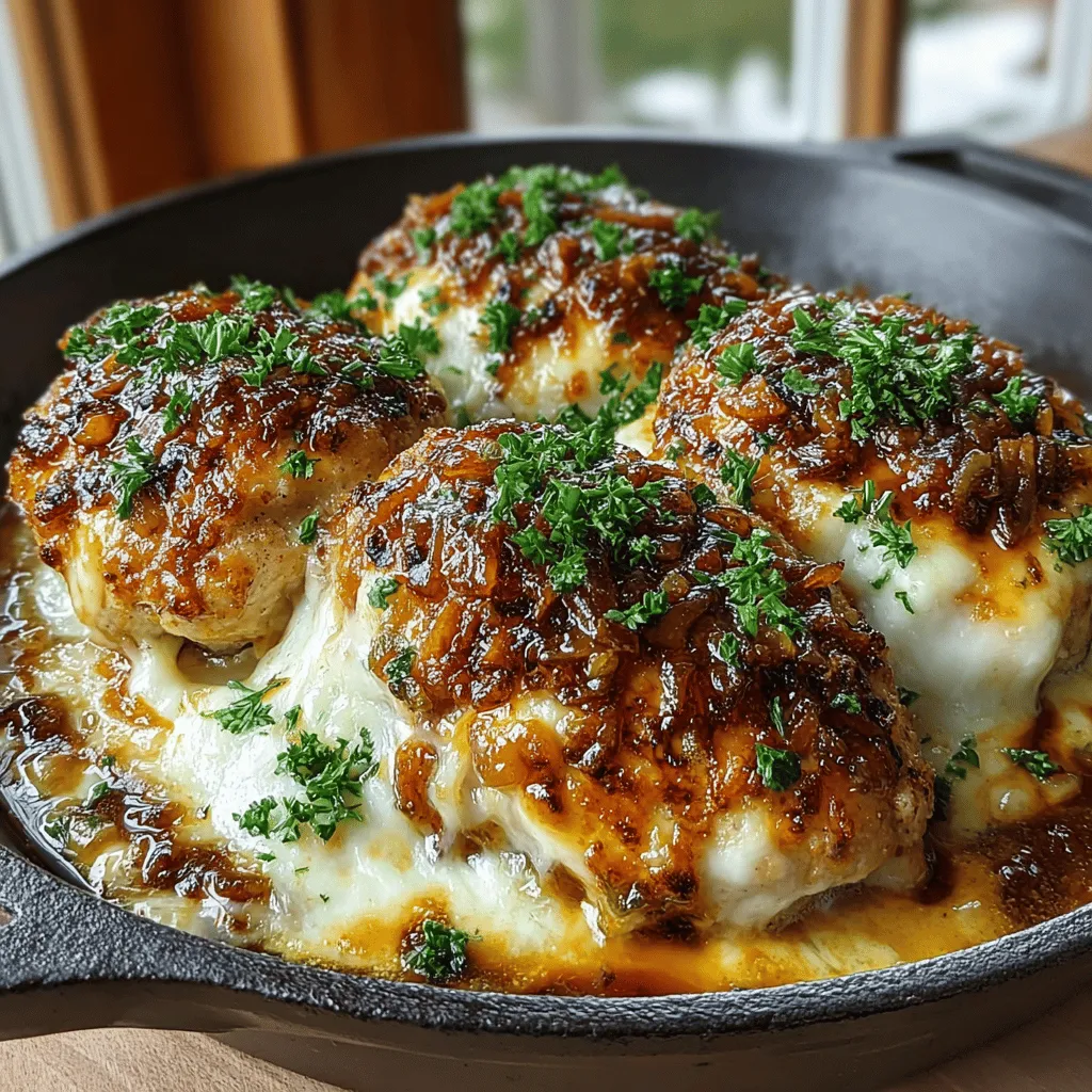 When it comes to comfort food, few dishes can rival the rich, hearty flavor of French onion chicken. This Savory Baked French Onion Chicken with Melty Swiss Cheese is a delightful fusion of classic French onion soup and tender, juicy chicken breasts. The dish boasts a harmonious blend of savory chicken, sweet caramelized onions, and ooey-gooey Swiss cheese, creating a satisfying meal that is sure to please a crowd. Whether you're looking for a quick weeknight dinner or an impressive dish for a special occasion, this recipe delivers on both taste and presentation.
