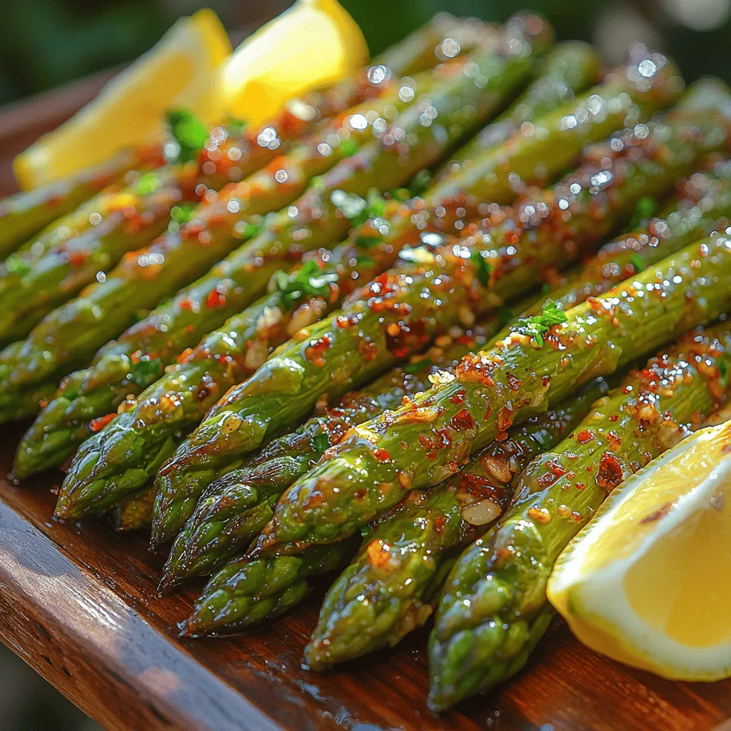 As spring unfolds, a sense of renewal and freshness fills the air. The vibrant blooms and lengthening days inspire a shift in our culinary choices, moving away from the hearty comfort foods of winter toward lighter, more invigorating dishes. One vegetable that embodies this seasonal transition is asparagus. Its striking green hue and distinctive flavor profile make it an ideal accompaniment to a variety of meals. Today, I'm excited to share my favorite recipe for Zesty Garlic Lemon Roasted Asparagus Spears. This side dish is not only straightforward to prepare but also brimming with bright flavors, thanks to the perfect blend of garlic and lemon, transforming this humble vegetable into a delightful feast for the senses.