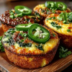 Spicy Green Chili Egg Muffin Cups Recipe