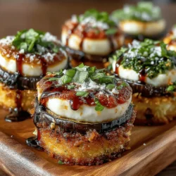 When it comes to appetizers that impress, the Mini Eggplant Mozzarella Stack Cups stand out as a culinary gem. This dish is not only visually stunning with its layers of vibrant colors, but it also delivers a harmonious blend of taste and texture that is sure to delight your guests. Whether you’re hosting a dinner party, planning a casual get-together, or simply looking for a refreshing light meal, these stack cups are the perfect choice. The recipe features roasted eggplant, creamy mozzarella, and zesty marinara sauce, all harmoniously layered to create a satisfying bite.