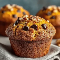 Pumpkin Chocolate Breakfast Muffins