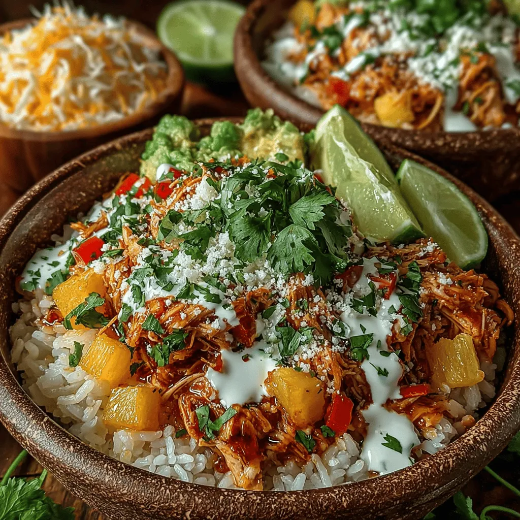 Tropical Pineapple Chicken Burrito Bowls are a delightful fusion of flavors that transport your taste buds to sun-drenched beaches with every bite. This dish combines succulent chicken marinated in a zesty blend of spices, fresh pineapple, and a medley of vibrant ingredients to create a meal that is not only delicious but also visually appealing. With its bright colors and bold flavors, this recipe is perfect for family dinners or meal prep, allowing you to enjoy the same fresh taste throughout the week.