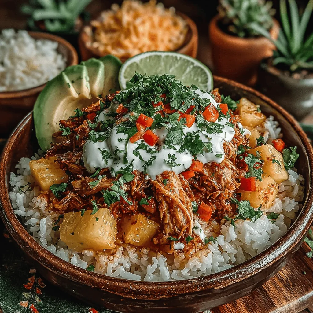 Tropical Pineapple Chicken Burrito Bowls are a delightful fusion of flavors that transport your taste buds to sun-drenched beaches with every bite. This dish combines succulent chicken marinated in a zesty blend of spices, fresh pineapple, and a medley of vibrant ingredients to create a meal that is not only delicious but also visually appealing. With its bright colors and bold flavors, this recipe is perfect for family dinners or meal prep, allowing you to enjoy the same fresh taste throughout the week.