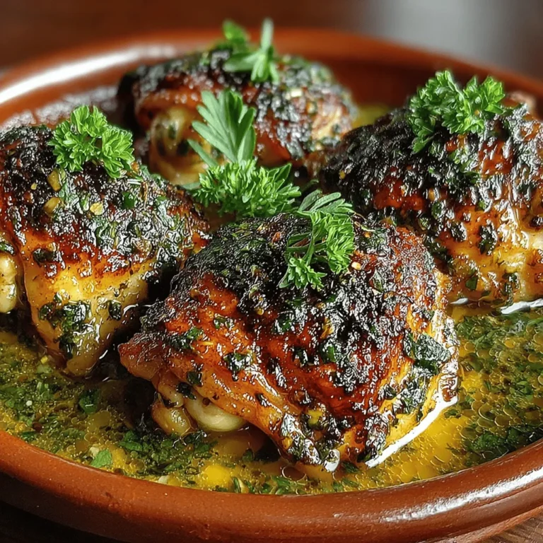 When it comes to comfort food that combines ease of preparation with aromatic flavors, Roasted Garlic Herb Chicken Thighs rank high on the list. This dish is not only a feast for the senses but also a celebration of culinary simplicity. The combination of succulent chicken thighs, fragrant garlic, and a medley of fresh herbs creates a mouthwatering experience that is both satisfying and comforting. Whether you're cooking for a family gathering or a quiet dinner at home, this recipe promises to deliver a delightful meal that will leave everyone asking for seconds.