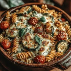 Bubbly Zucchini & Tomato Pasta Bake
