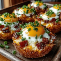 When it comes to breakfast or brunch, few dishes can rival the delightful combination of flavors and textures found in Mini Bacon Egg Potato Nests. This innovative recipe artfully blends crispy bacon, creamy eggs, and the comforting heartiness of potatoes, creating a satisfying meal that is sure to please everyone at the table. Whether you're hosting a weekend brunch or simply looking for a delicious way to start your day, these mini nests offer a unique twist on traditional breakfast fare.