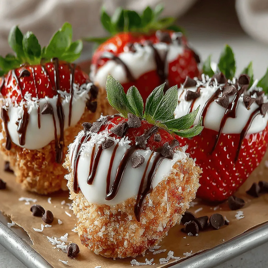 <strong>Introduction</strong>” /></p>
</p>
<h2>Preparing for Freezing</h2>
</p>
<p>Once you have assembled your Frosty Strawberry Bliss Bites, the next critical step is preparing them for freezing. Proper arrangement is essential to ensure that these delightful snacks freeze evenly and are easy to separate when you are ready to enjoy them.</p>
</p>
<p>– <strong>Use a Baking Sheet</strong>: Line a baking sheet with parchment paper or a silicone mat. This will prevent the bites from sticking and make for easy cleanup afterward.</p>
<p>– <strong>Spacing is Key</strong>: Arrange the bites on the sheet in a single layer, leaving enough space between each one. This allows the cold air to circulate freely around them, which aids in even freezing.</p>
<p>– <strong>Pre-Freeze</strong>: If you’d like to ensure the bites maintain their shape, consider pre-freezing them for about 30 minutes before transferring them to an airtight container. This initial freeze will solidify them enough to prevent sticking together during the long-term freezing process.</p>
</p>
<h2>Optional Toppings</h2>
</p>
<p>Customization is one of the joys of making Frosty Strawberry Bliss Bites. Here are some creative ways to enhance their flavor profile with optional toppings:</p>
</p>
<p>– <strong>Nut Butters</strong>: Drizzle almond or peanut butter over the top of the bites for added richness and a protein boost. These nutty flavors pair beautifully with strawberries.</p>
<p>– <strong>Shredded Coconut</strong>: Sprinkle toasted shredded coconut for a tropical twist. It adds texture and a hint of sweetness.</p>
<p>– <strong>Chocolate Drizzle</strong>: Melt dark or white chocolate and drizzle it over the bites for a decadent touch. The bitterness of dark chocolate complements the sweetness of strawberries nicely.</p>
<p>– <strong>Chopped Nuts</strong>: Finely chop almonds, walnuts, or pistachios to add a crunchy element. Nuts also contribute healthy fats and additional protein.</p>
<p>– <strong>Granola Crumble</strong>: Add a sprinkle of granola on top for a crunchy and wholesome finish that will give your bites a satisfying crunch.</p>
</p>
<h2>Freezing</h2>
</p>
<p>Freezing is crucial to achieving the perfect texture for your Frosty Strawberry Bliss Bites. Here are some important considerations:</p>
</p>
<p>– <strong>Freezing Time</strong>: Once you have arranged your bites on the baking sheet, place them in the freezer for at least 2 hours. This duration allows them to become solid and maintain their shape when stored.</p>
<p>– <strong>Checking for Readiness</strong>: To know when your bites are ready, simply check their firmness. They should be frozen solid to the touch. If they feel soft or mushy, give them additional time in the freezer.</p>
<p>– <strong>Storage</strong>: Once frozen, transfer the Bliss Bites to an airtight container or a resealable freezer bag. Ensure you label the container with the date to keep track of freshness. These bites can typically be stored for up to 3 months without losing flavor or texture.</p>
</p>
<h2>Nutritional Benefits of Frosty Strawberry Bliss Bites</h2>
</p>
<p>Frosty Strawberry Bliss Bites are not only delicious but also offer numerous nutritional benefits, making them a guilt-free treat.</p>
</p>
<h3>Vitamins and Antioxidants in Strawberries</h3>
</p>
<p>Strawberries are packed with vitamins and antioxidants that are beneficial for overall health:</p>
<p>– <strong>Vitamin C</strong>: A single serving of strawberries provides a significant amount of vitamin C, which is essential for immune function and skin health.</p>
<p>– <strong>Antioxidants</strong>: Strawberries contain powerful antioxidants such as ellagic acid and anthocyanins, which help combat oxidative stress in the body and may reduce the risk of chronic diseases.</p>
</p>
<h3>Protein Content of Greek Yogurt</h3>
</p>
<p>Greek yogurt is a star ingredient in this recipe, primarily due to its high protein content:</p>
<p>– <strong>Muscle Repair and Growth</strong>: The protein in Greek yogurt is beneficial for muscle repair and growth, making it an excellent choice for post-workout snacks.</p>
<p>– <strong>Probiotics</strong>: It also contains probiotics, which support gut health and enhance digestion.</p>
</p>
<h3>Healthier Sweeteners</h3>
</p>
<p>Utilizing natural sweeteners like honey or maple syrup in your Frosty Strawberry Bliss Bites can be a healthier alternative to refined sugars:</p>
<p>– <strong>Lower Glycemic Index</strong>: Natural sweeteners generally have a lower glycemic index, meaning they can provide a steadier source of energy without causing rapid spikes in blood sugar levels.</p>
<p>– <strong>Nutritional Value</strong>: Honey, for example, contains trace vitamins and minerals, along with antioxidants, making it a more nutritious choice than processed sugars.</p>
</p>
<h2>Serving Suggestions and Variations</h2>
</p>
<p>Frosty Strawberry Bliss Bites can be enjoyed in various ways, making them a versatile snack or dessert option. Here are some creative serving suggestions:</p>
</p>
<h3>Pairing with Dips</h3>
</p>
<p>– <strong>Yogurt Dips</strong>: Serve these bites with a side of Greek yogurt mixed with vanilla extract or a touch of cinnamon for added flavor. This not only enhances the taste but also adds an additional protein source.</p>
<p>– <strong>Fruit Dips</strong>: Consider pairing them with a fresh fruit dip, such as a mango puree or a berry sauce, for a refreshing contrast.</p>
</p>
<h3>Flavor Variations</h3>
</p>
<p>Experimenting with different flavors can keep your Frosty Strawberry Bliss Bites exciting:</p>
<p>– <strong>Different Fruits</strong>: While strawberries are delicious, you can easily substitute them with blueberries, raspberries, or peaches for varied flavors and nutrients.</p>
<p>– <strong>Yogurt Flavors</strong>: Try using flavored Greek yogurts, such as vanilla or coconut, to infuse additional tastes into your bites.</p>
</p>
<h3>Fun for Kids</h3>
</p>
<p>Transforming this recipe into a fun activity for kids can make it even more enjoyable:</p>
<p>– <strong>Decorating</strong>: Let kids help decorate their bites with toppings. This encourages creativity and allows them to personalize their snacks.</p>
<p>– <strong>Healthy Party Snack</strong>: Serve these bites at birthday parties or gatherings as a healthy alternative to traditional desserts. They are colorful, appealing, and sure to be a hit with guests of all ages.</p>
</p>
<h2>The Appeal of Making Frosty Strawberry Bliss Bites at Home</h2>
</p>
<p>Creating your Frosty Strawberry Bliss Bites at home comes with numerous advantages that elevate the experience above buying store-bought alternatives.</p>
</p>
<h3>Control Over Ingredients</h3>
</p>
<p>When making these bites from scratch, you have complete control over the ingredients used:</p>
<p>– <strong>Dietary Restrictions</strong>: This is especially beneficial for those with dietary restrictions or allergies, as you can ensure that all components are safe and suitable for consumption.</p>
<p>– <strong>Quality Assurance</strong>: You can choose high-quality, organic ingredients, avoiding preservatives and artificial additives often found in packaged snacks.</p>
</p>
<h3>Cost-Effectiveness</h3>
</p>
<p>Making snacks at home can be significantly more cost-effective than purchasing pre-made options:</p>
<p>– <strong>Bulk Buying</strong>: Ingredients such as yogurt, fruits, and sweeteners can be bought in bulk, reducing overall costs.</p>
<p>– <strong>Customization</strong>: You can tailor the recipe to fit your budget by adjusting ingredients based on seasonal availability or personal preferences.</p>
</p>
<h3>The Joy of Homemade Treats</h3>
</p>
<p>There is an undeniable joy that comes from creating homemade treats:</p>
<p>– <strong>Quality Time</strong>: Involving family and friends in the preparation process can foster bonding and create lasting memories.</p>
<p>– <strong>Satisfaction</strong>: The satisfaction of serving something made from scratch, knowing exactly what went into it, adds a special touch to your culinary endeavors.</p>
</p>
<h2>Conclusion</h2>
</p>
<p>Frosty Strawberry Bliss Bites are a delightful, nutritious, and versatile treat that can serve as a refreshing snack or dessert. By making them at home, you not only gain control over the ingredients but also embrace the joy of cooking and sharing with loved ones. With endless possibilities for customization, these bites can easily cater to individual tastes and preferences.</p>
</p>
<p>As you embark on your culinary adventure with Frosty Strawberry Bliss Bites, don’t hesitate to experiment with flavors, toppings, and serving styles. Enjoy the refreshing taste and nutritional benefits of these bites as a wholesome addition to your snack repertoire. Embrace the creativity and fun of making these treats, and savor the delicious results!</p>
</div>